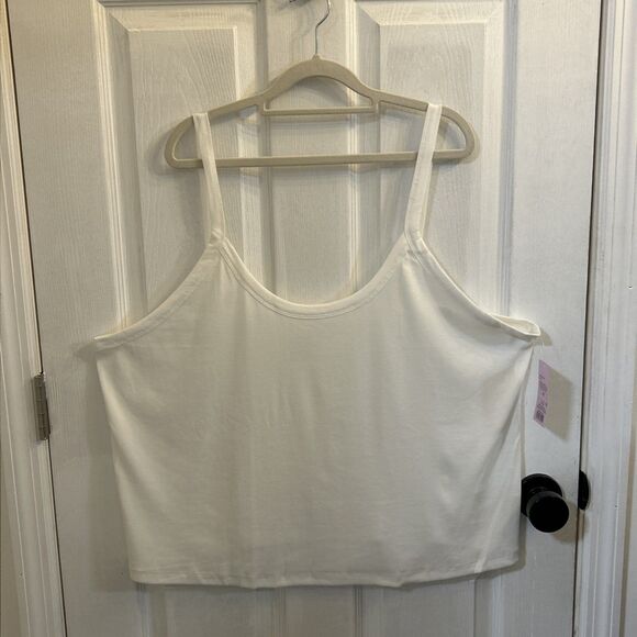 NWT Wild Fable Women’s White Sleeveless Basic Ribbed Tank Top Size 4X - Picture 1 of 16